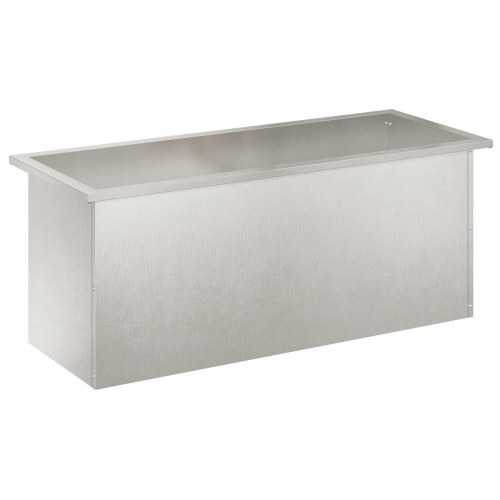 Plantekasse med LED - sølv 40 x 100 x 40 cm