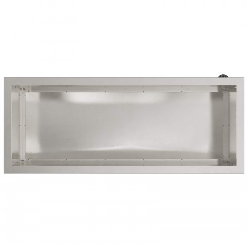 Plantekasse med LED - sølv 40 x 100 x 40 cm