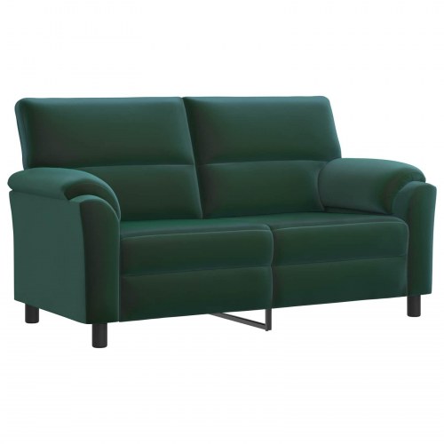 2-personers sofa i fløjl - mørkegrøn, 174 x 85 x 93 cm