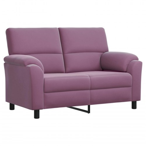 2-personers sofa i lilla fløjl - 154 x 85 x 93 cm