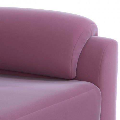 2-personers sofa i lilla fløjl - 154 x 85 x 93 cm