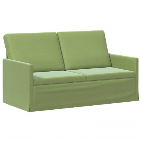 2-personers sofa i velour - lys grøn, 150 x 81 x 82 cm