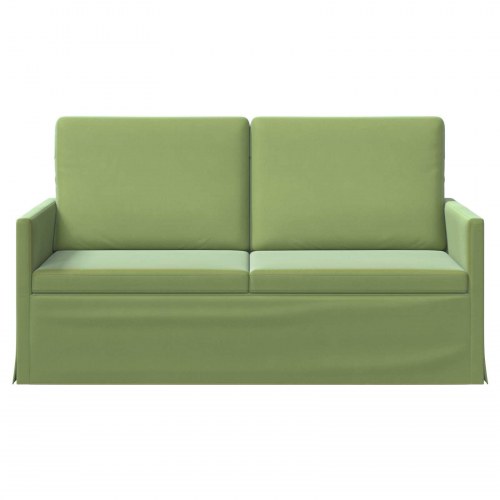 2-personers sofa i velour - lys grøn, 150 x 81 x 82 cm