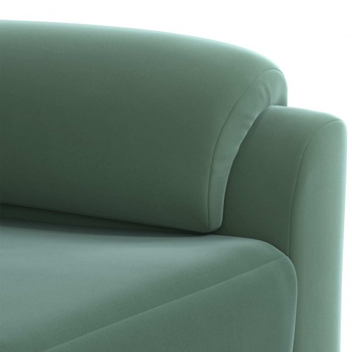 2-personers sofa i fløjl - havgrøn, 154 x 85 x 93 cm