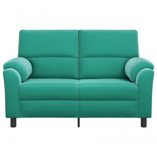 2-personers sofa i turkis fløjl - 154 x 85 x 93 cm