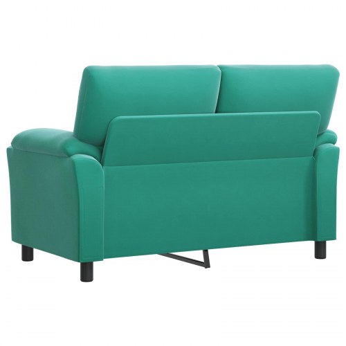 2-personers sofa i turkis fløjl - 154 x 85 x 93 cm