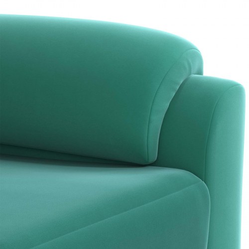 2-personers sofa i turkis fløjl - 154 x 85 x 93 cm