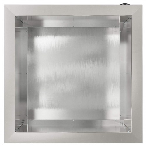 Plantekasse med LED 2 stk. - sølv 40 x 40 x 40 cm