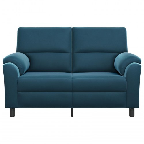 2-personers sofa i blå fløjl - 154 x 85 x 93 cm