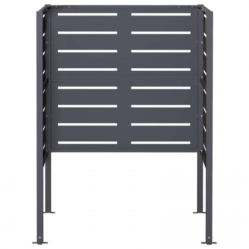 Affaldsbeholderskjuler i stål 85 x 85 x 113 cm - antracit