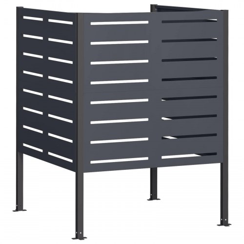 Affaldsbeholderskjuler i stål 85 x 85 x 113 cm - antracit