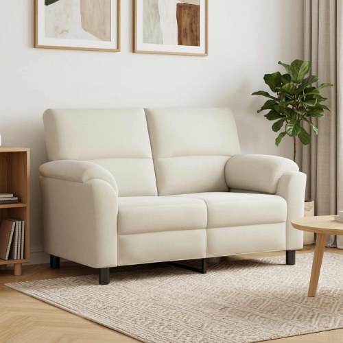 2-personers sofa i fløjl - cremefarvet 154 x 85 x 93 cm