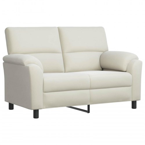 2-personers sofa i fløjl - cremefarvet 154 x 85 x 93 cm