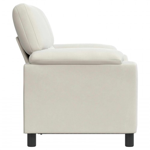 2-personers sofa i fløjl - cremefarvet 154 x 85 x 93 cm