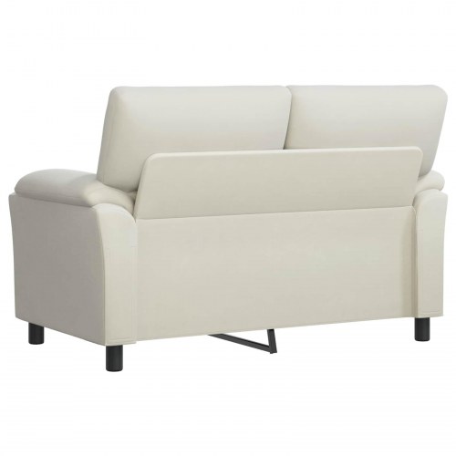 2-personers sofa i fløjl - cremefarvet 154 x 85 x 93 cm
