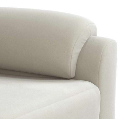 2-personers sofa i fløjl - cremefarvet 154 x 85 x 93 cm