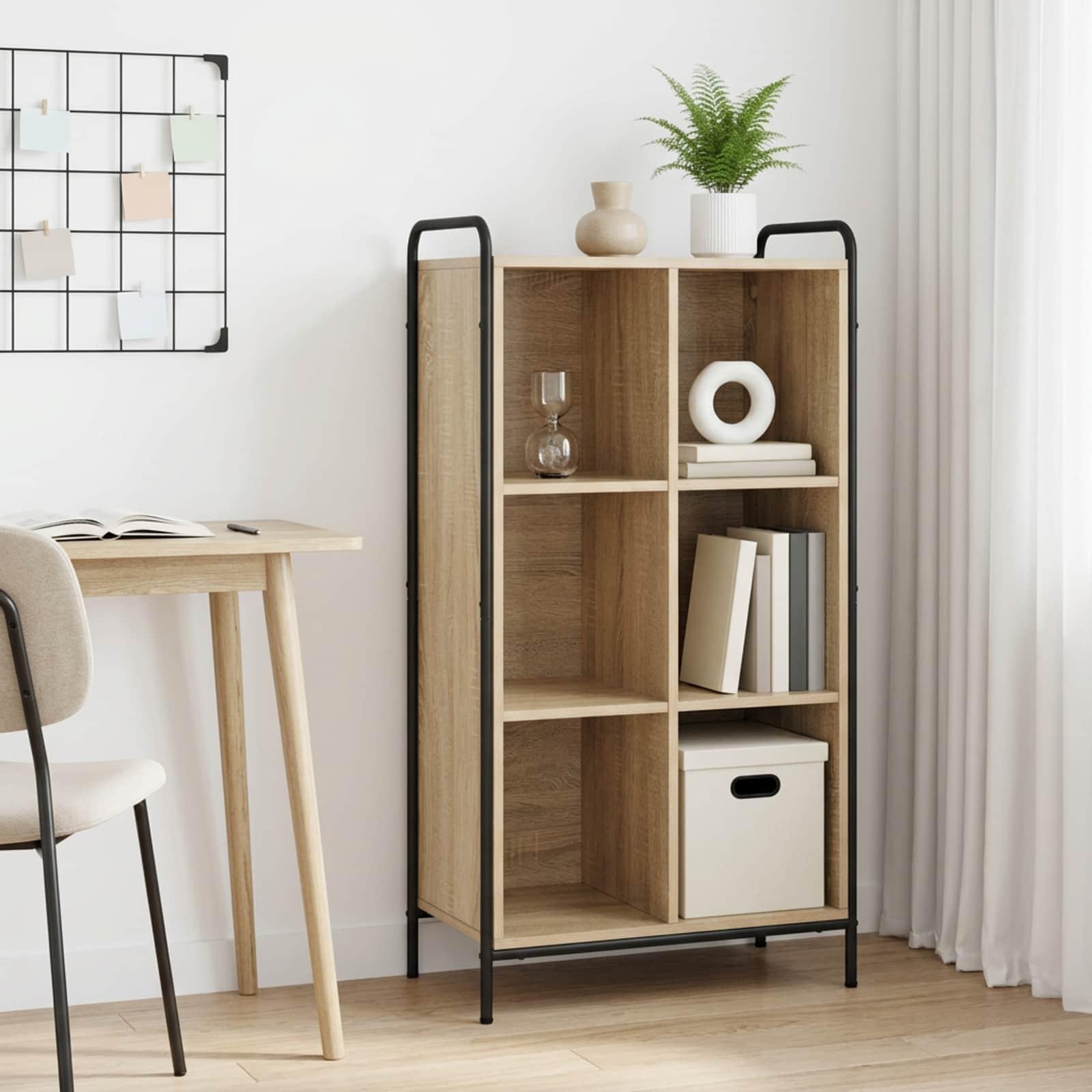 Bogskab 57 x 33 x 111 cm Konstrueret træ Sonoma-eg, 57 x 33 x 111 cm