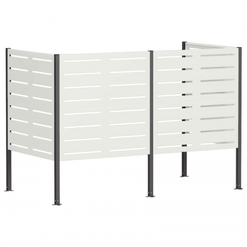 Affaldsbeholderskjuler i stål 167 x 85 x 113 cm - hvid