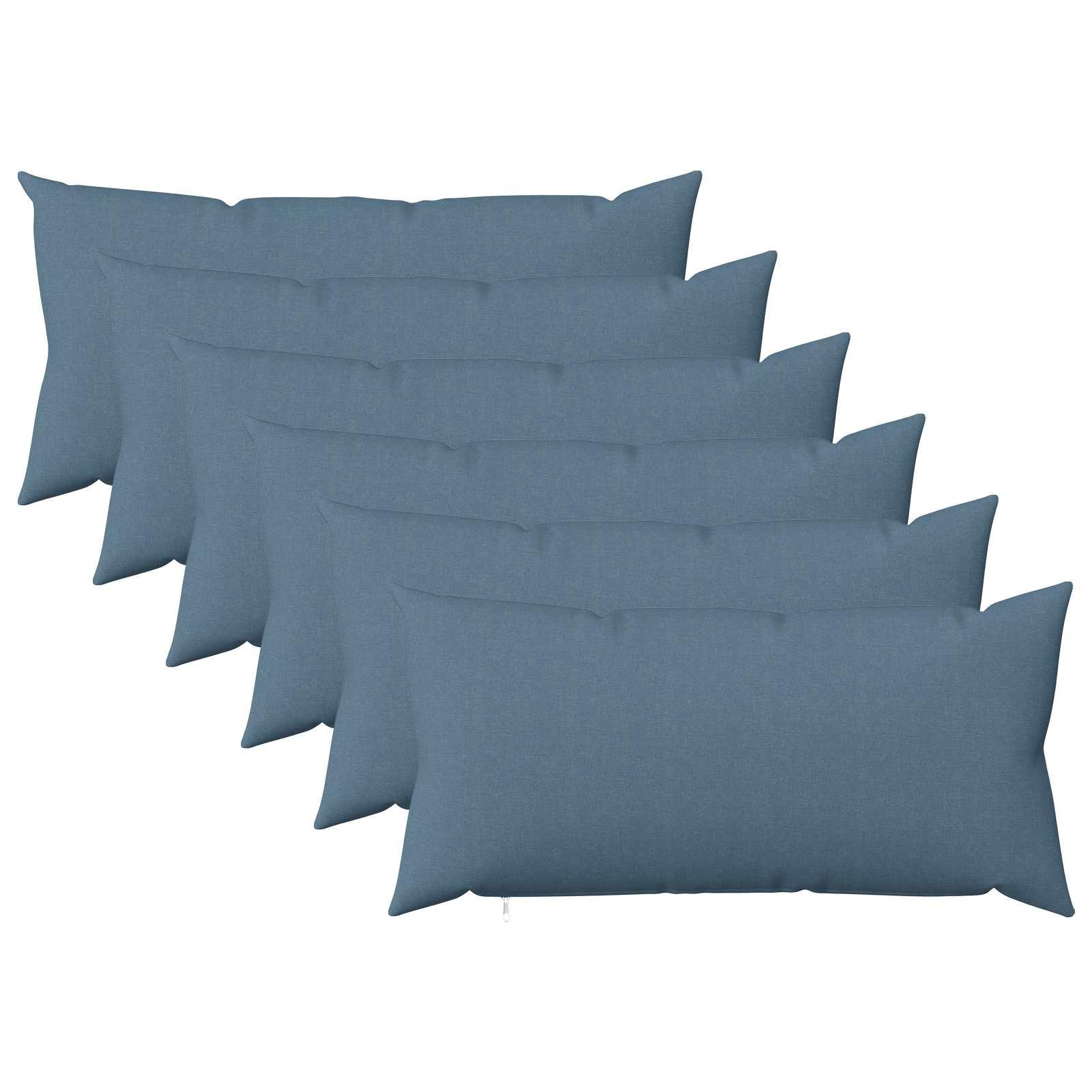 vidaXL Kastpude 6 stk. HEERLEN Jeans blå 40 x 70 cm Stof