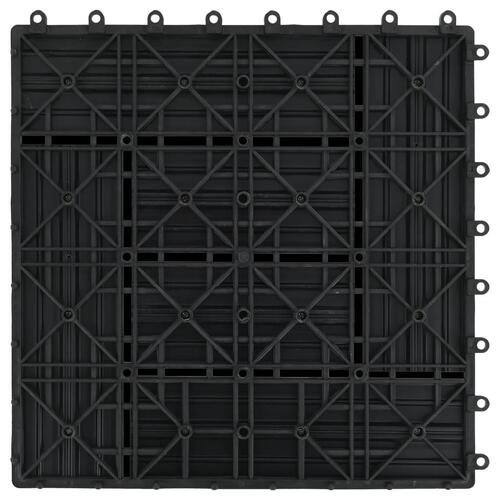 Terrassefliser 22 stk. 30 x 30 cm 2 m2 WPC sort