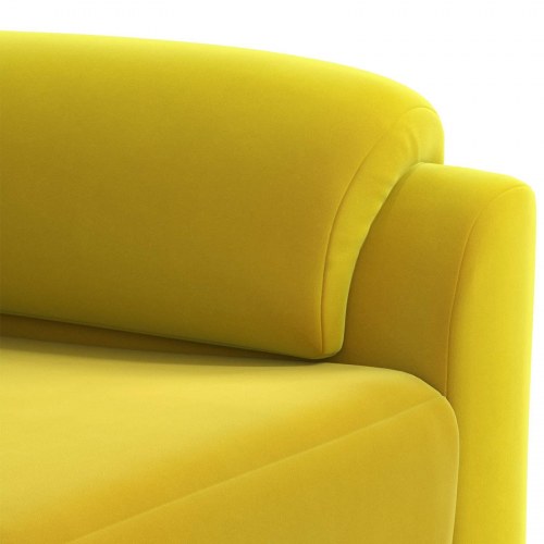 2-personers sofa i gul fløjl - 154 x 85 x 93 cm