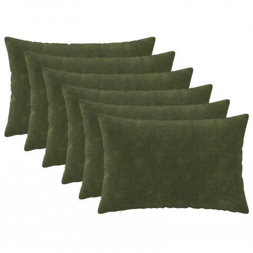 Pudesæt HEERLEN grøn 40 x 60 cm mikrofleece - 6 stk.