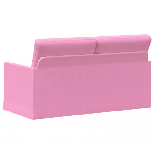 2-personers sofa i lyserødt stof - 150 x 81 x 82 cm