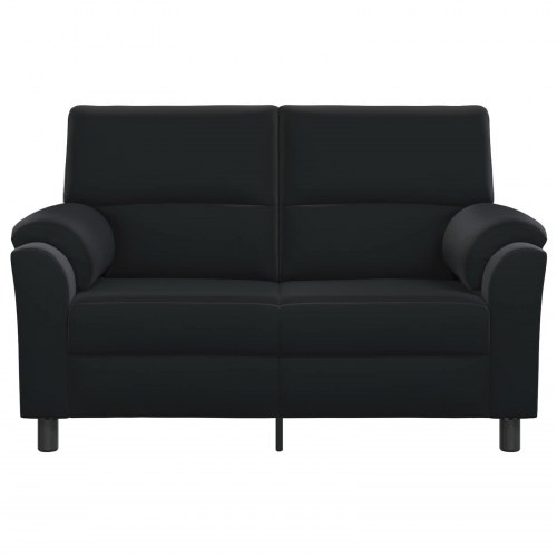 2-personers sofa i sort fløjl - 154 x 85 x 93 cm