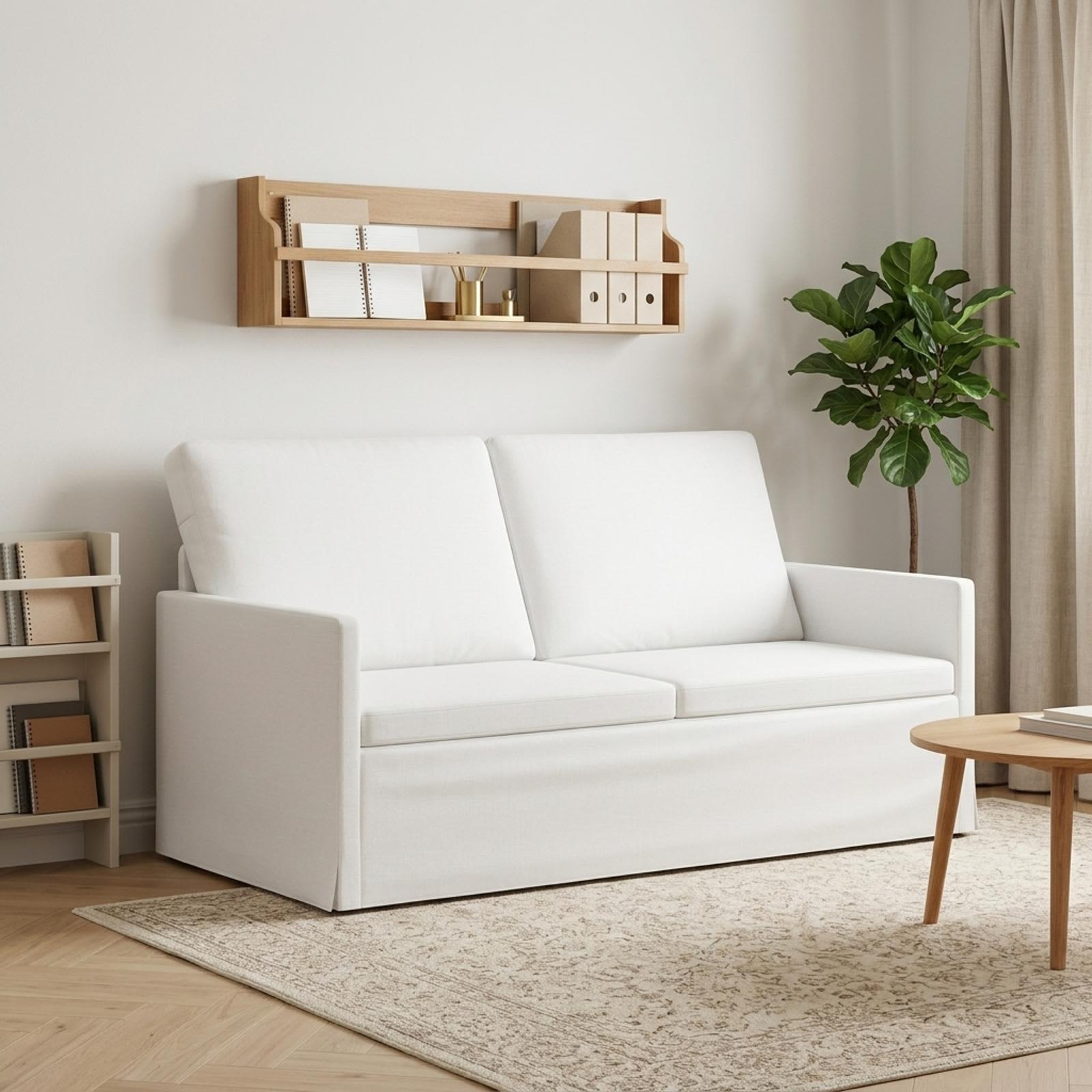 2-personers sofa - hvid, 150 x 81 x 82 cm