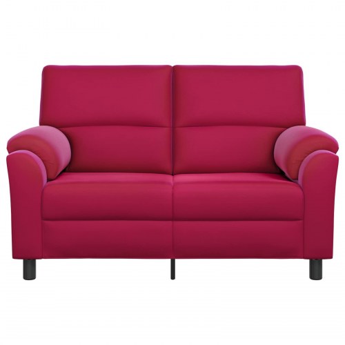 2-personers sofa i fløjl - vinrød, 154 x 85 x 93 cm