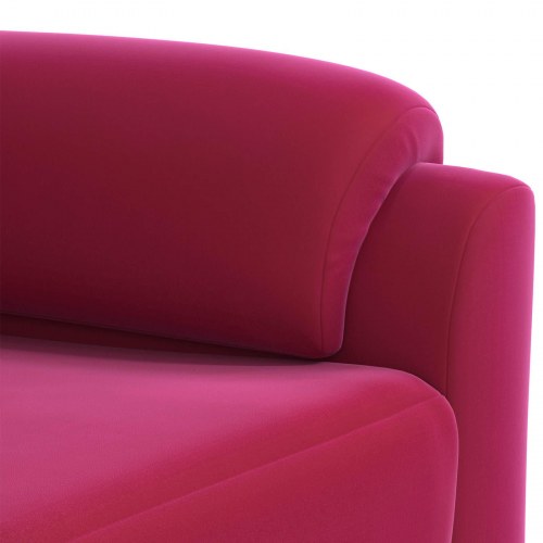 2-personers sofa i fløjl - vinrød, 154 x 85 x 93 cm