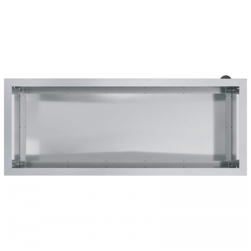 Plantekasse med LED - sølv, 40 x 100 x 40 cm