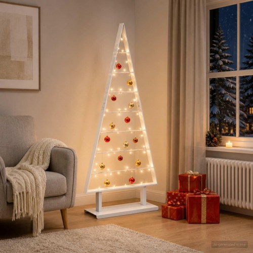 Metaljuletræ KUOPIO 125 cm - hvid