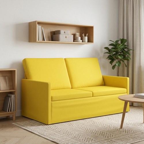 2-personers sofa lys gul 150 x 81 x 82 cm