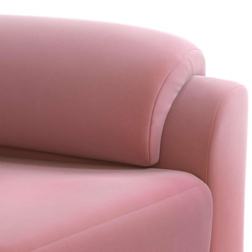 2-personers sofa i lyserød fløjl - 154 x 85 x 93 cm