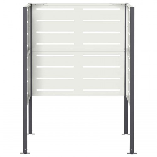 Affaldsbeholderskjuler i stål 85 x 85 x 113 cm - hvid
