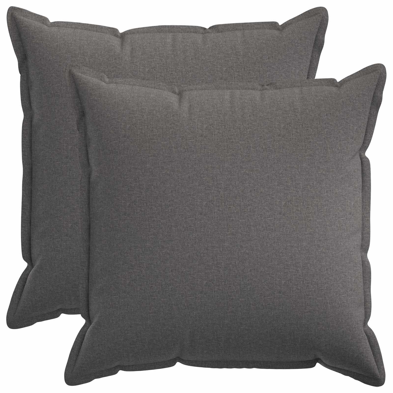 vidaXL Pudebetræk 2 stk. HOUTEN Lysegrå 55 x 55 cm Faux Linned
