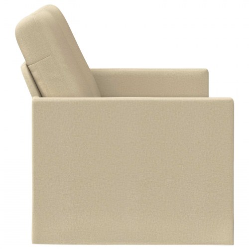 2-personers sofa i stof - cremefarvet, 150 x 81 x 82 cm