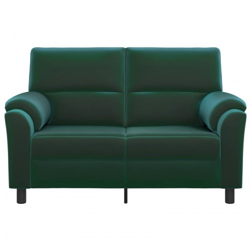 2-personers sofa i fløjl - mørkegrøn 154 x 85 x 93 cm