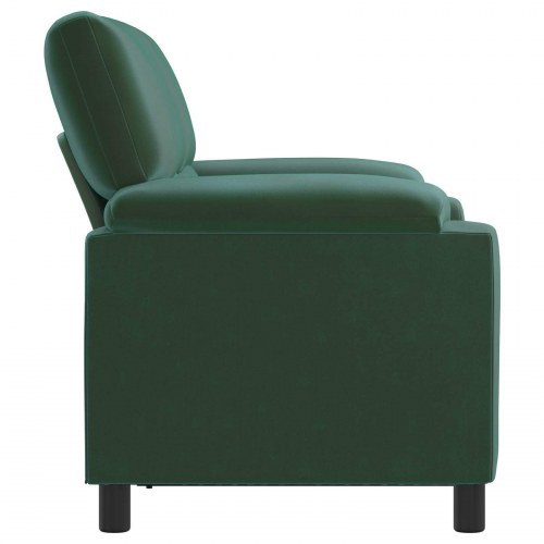 2-personers sofa i fløjl - mørkegrøn 154 x 85 x 93 cm