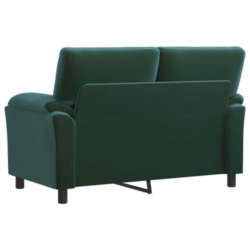 2-personers sofa i fløjl - mørkegrøn 154 x 85 x 93 cm