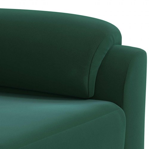 2-personers sofa i fløjl - mørkegrøn 154 x 85 x 93 cm