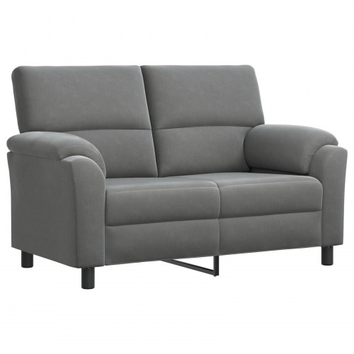 2-personers sofa i fløjl - mørkegrå, 154 x 85 x 93 cm