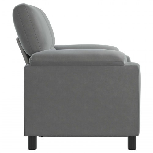 2-personers sofa i fløjl - mørkegrå, 154 x 85 x 93 cm