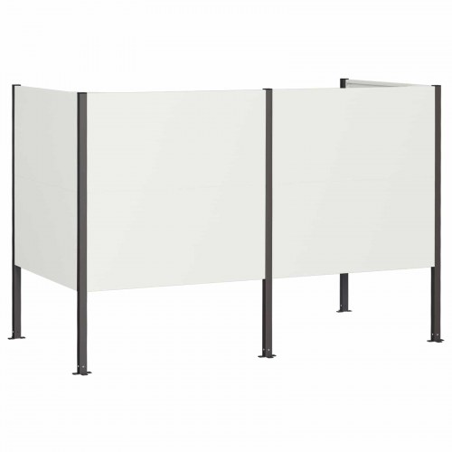 Affaldsbeholderskjuler i stål 167 x 85 x 113 cm - hvid