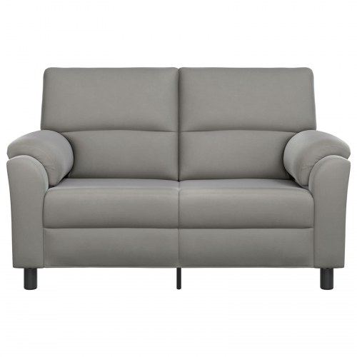 2-personers sofa i fløjl - lysegrå, 154 x 85 x 93 cm