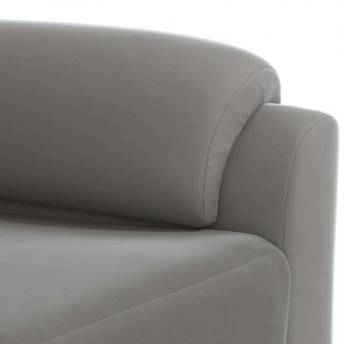 2-personers sofa i fløjl - lysegrå, 154 x 85 x 93 cm