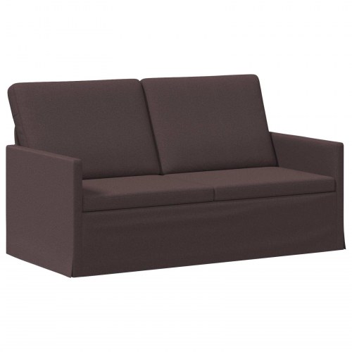 2-personers sofa i mørkebrun stof - 150 x 81 x 82 cm