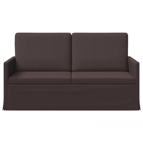 2-personers sofa i mørkebrun stof - 150 x 81 x 82 cm