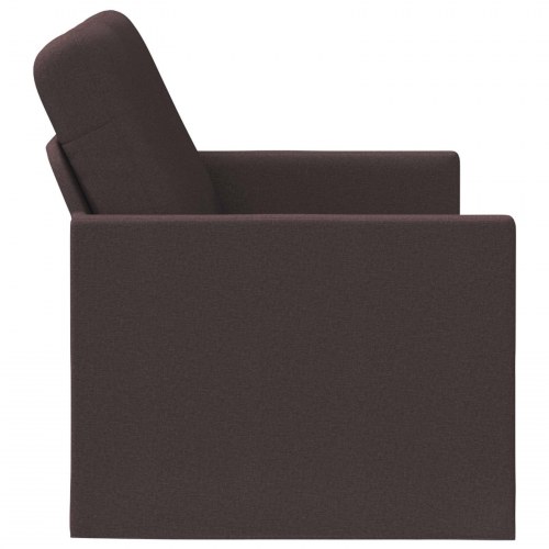 2-personers sofa i mørkebrun stof - 150 x 81 x 82 cm